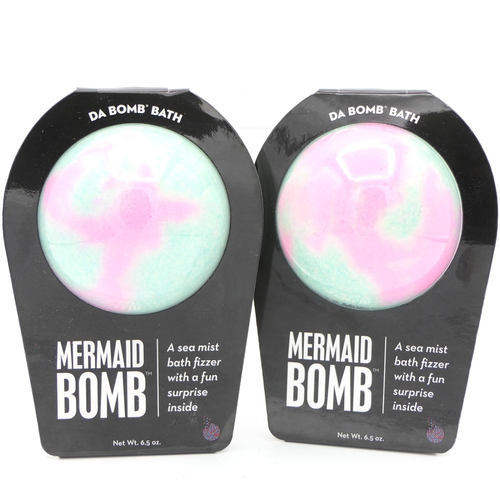 Da Bomb Mermaid Bath Bomb 2 Pack Sea Mist Bath Fizzer w/ Surprise Inside